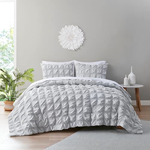 Clean Spaces Denver Polyester Solid 5-Pcs Comforter Set with Gray Finish