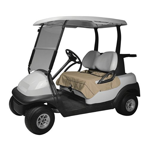 Classic Accessories Fairway Golf Cart Seat Blanket/Cover, Light Khaki , Medium