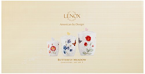 Lenox Butterfly Meadow 3-Piece Canister Set, 6.60 LB, Multi