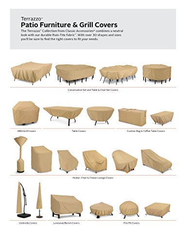 Classic Accessories Terrazzo 80" x 60" Sectional Sofa/General Purpose Patio Furniture Cover, Patio Furniture Covers
