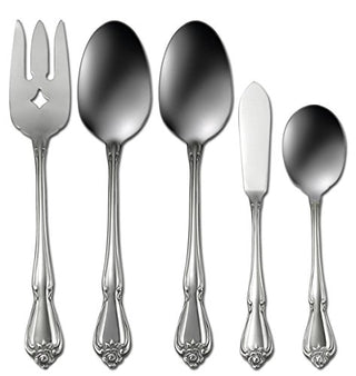 Oneida True Rose 5 Piece Everyday Flatware Serving Set