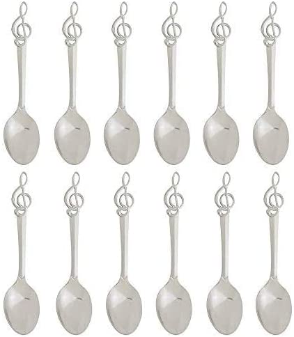 HIC Harold Import Co. Stainless Steel, Demi Spoon Set, Symphony Design, Set of 12