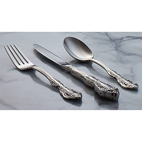 Oneida Michelangelo Fine Flatware Dinner Fork, Set of 4 , 18/10 Stainless Steel, Silverware Set, Dishwasher Safe