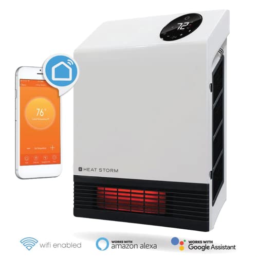 Heat Storm HS-1000-WX-WIFI WiFi Infrared Wall Heater, 1000 Watt