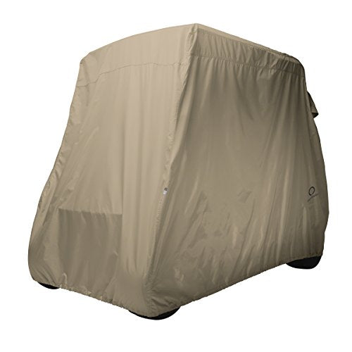 Classic Accessories Fairway Golf Cart Quick Fit Cover, Khaki, Long Roof