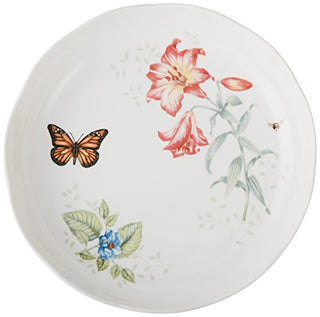 Lenox Butterfly Meadow Low Serve Bowl, White
