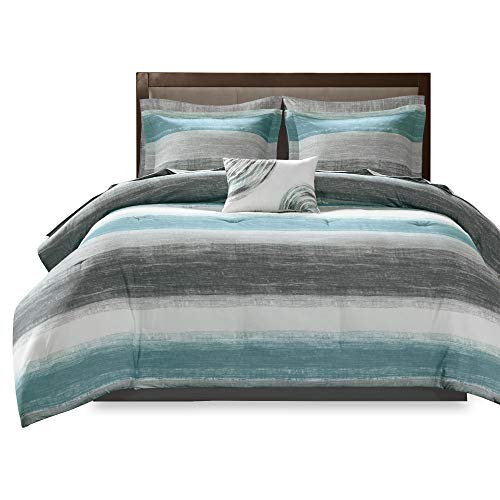 Comforter Set Bed-in-a-Bag Ultra Soft Down Alternative Hypoallergenic W/ Cotton Texture Printed Sheets All Season Bedding-Set