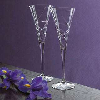 Lenox Adorn Crystal 2-Piece Toasting Flute Set, Clear