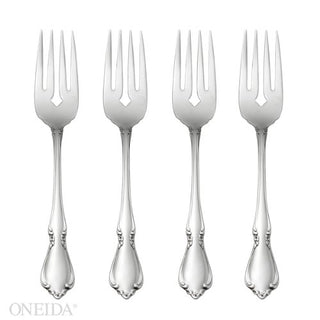 Oneida Chateau Fine Flatware Set, 18/8 Stainless, Set of 4 Salad Forks