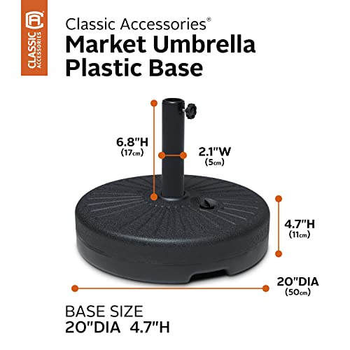 Classic Accessories Market Umbrella Plastic Base, Up to 50 lbs weight capacity