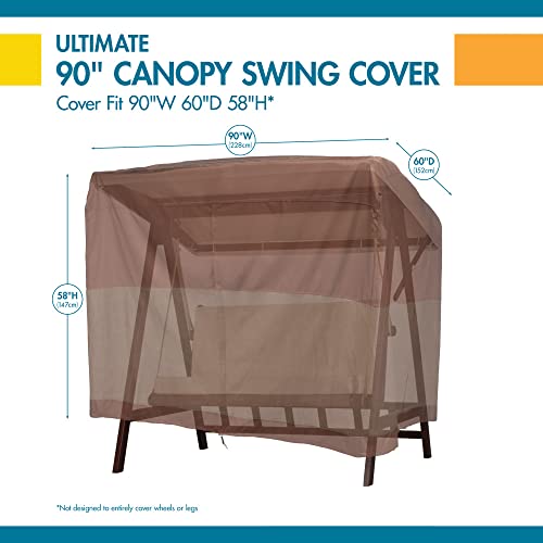Duck Covers Ultimate Waterproof 90 Inch Canopy Swing Cover, Outdoor Swing Cover