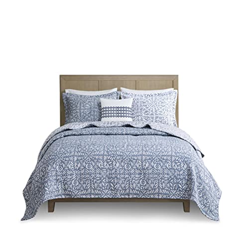 MADISON PARK SIGNATURE 4 Piece Queen Coverlet Set with Throw Pillow MPS13-500