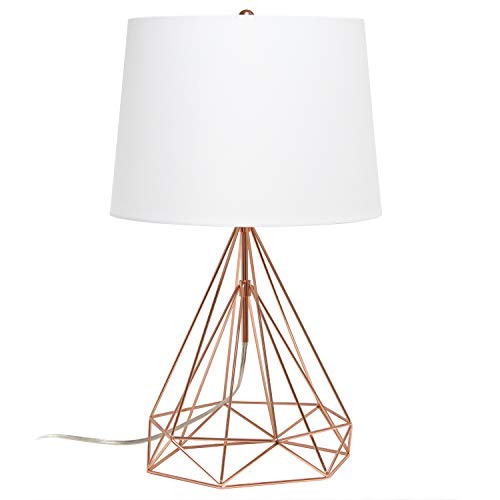 Lalia Home Geometric Wired Table Lamp with Fabric Shade