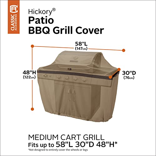 Classic Accessories 55-197-062401-00 Hickory Water-Resistant 72 Inch BBQ Grill Cover, XX-Large