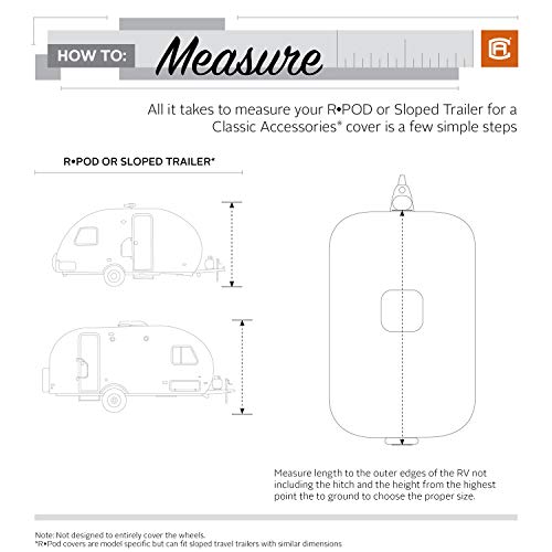 Classic Accessories Over Drive PolyPRO3 Deluxe Sloped Travel Trailer Cover, 17-19&
