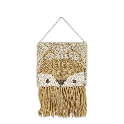 Crane Baby Woodland Nursery Décor, Wool Animal Wall Hanging for Boys and Girls, Fox, 9" x 14"