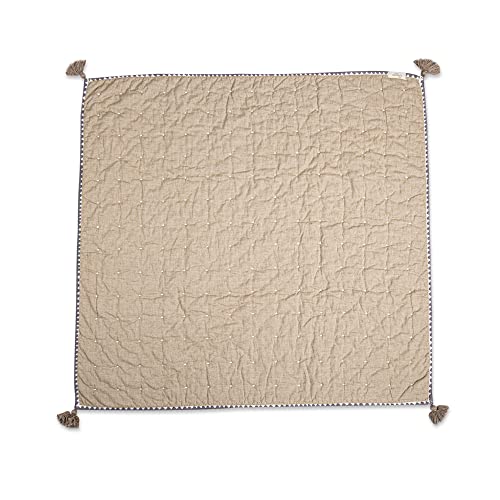 Crane Baby Blanket, Soft Cotton Quilted Nursery and Stroller Blanket for Boys and Girls, Copper, 36” x 36” (BC-110QB)