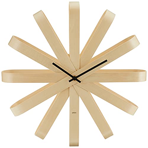 Umbra DHO4374083 Wall Clock, Bios, Natural, 46 x 9.5 cm