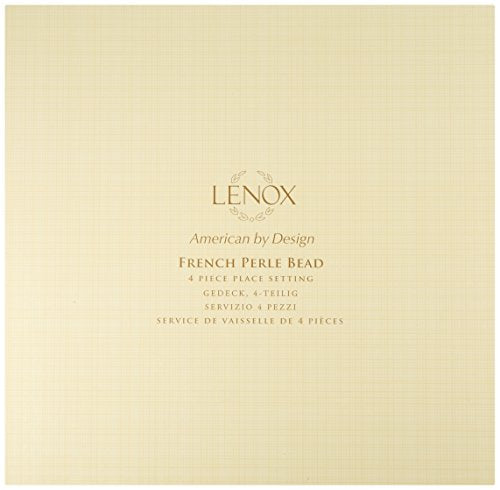 Lenox White French Perle Bead 4Pc Place Setting, 6.45 LB