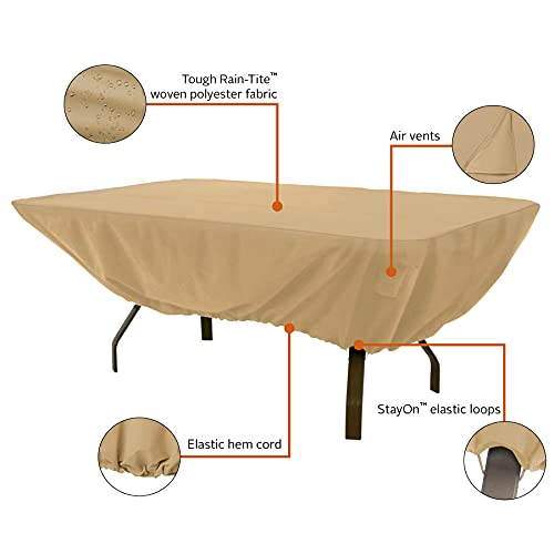 Classic Accessories Terrazzo Rectangular/Oval Patio Table Cover, Retail