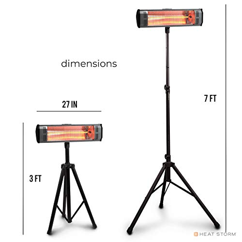 Heat Storm HS-1500-TT Infrared, 7 ft Cord, Tripod + Heater
