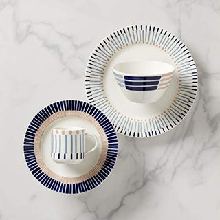 Kate Spade Brook Lane 4-Piece Place Setting, 5.55 LB, Blue