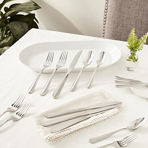 Oneida Dylan 20 Piece Everyday Flatware, Service for 4, 18/0 Stainless Steel, Silverware Set