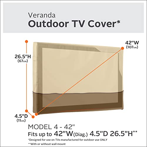 Classic Accessories Veranda Water-Resistant 42 Inch Outdoor TV Cover, cover for tv outside