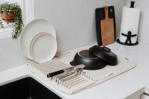 Umbra - A dish drying rack is a kitchen essential. Udry's patented design  combines a durable, molded plastic (BPA-free) dish drying rack (dishwasher  safe) together with a lightweight, super-absorbent microfiber dish drying