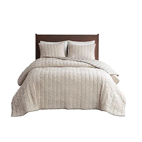 INK+IVY Cotton Coverlet Mini Set with Taupe Finish II13-1220