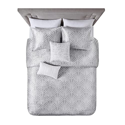 Beautyrest Polyester 5-Piece Comforter Set with Silver Finish