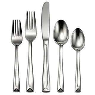 Oneida Lincoln 20 Piece Everyday Flatware, Service for 4, 18/0 Stainless Steel, Silverware Set, Dishwasher Safe, Silver