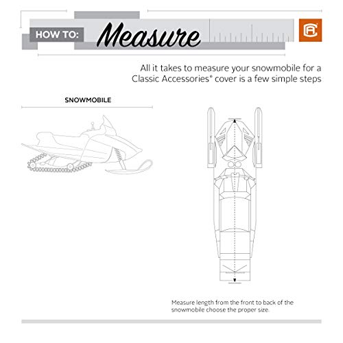 Classic Accessories Deluxe Snowmobile Travel Cover, Fits snowmobiles 101" - 118"L