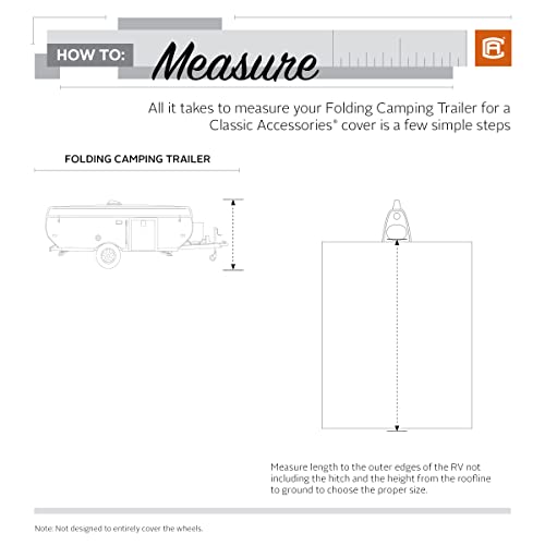 Classic Accessories Over Drive PolyPRO3 Folding Camping Trailer Cover, Fits up to 8&