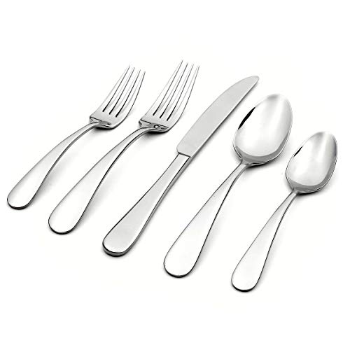 Oneida Tendu 20 Piece Everyday Flatware Set, Service for 4, 18/0 Stainless Steel, silverware set