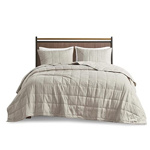Beautyrest Maddox 3 Piece Striated Cationic Dyed King Quilt Set BR13-3875