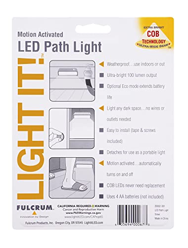 LIGHT IT! By Fulcrum, 20032-301 LED Path Light, Silver, Single pack