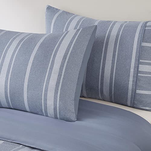 Beautyrest Blue 3 Piece Striped Herringbone King Comforter Set BR10-3857