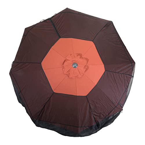 Classic Accessories Water-Resistant 9 Foot Universal Round Patio Umbrella Insect Screen Canopy, Patio Furniture Covers