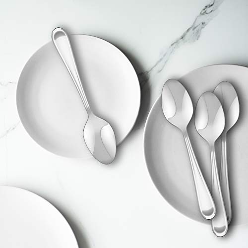 Hampton Forge Clark – 4 Piece Dinner Spoons, Silver