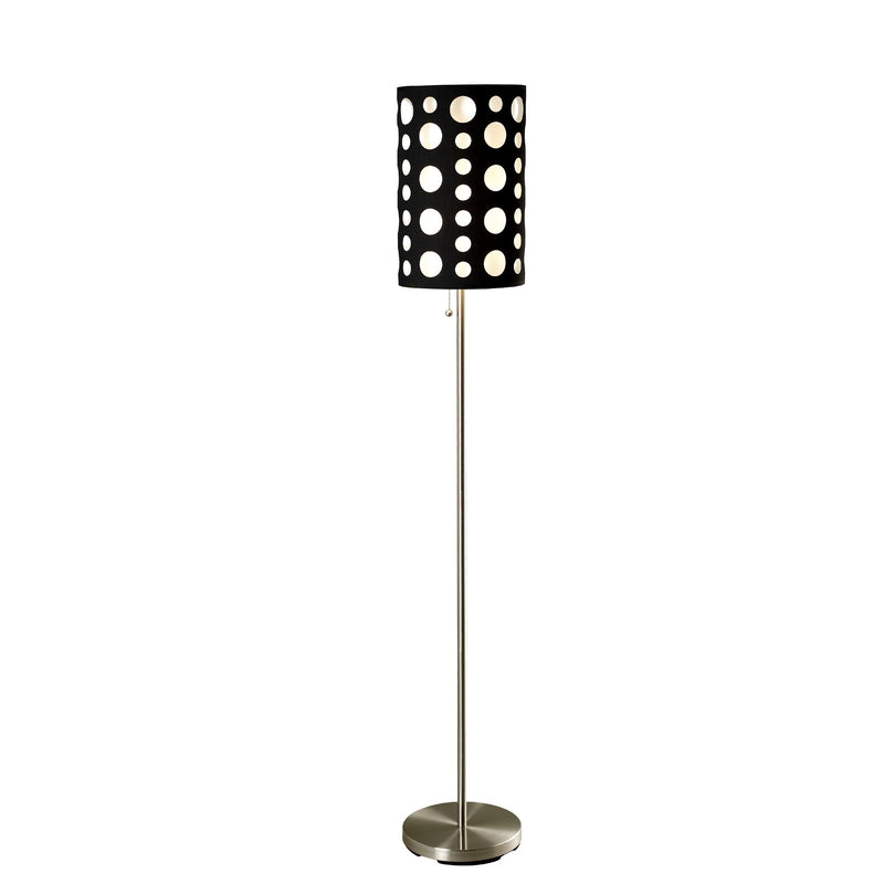 Home Outfitters 66" Steel Novelty Floor Lamp With Black And White Drum Shade