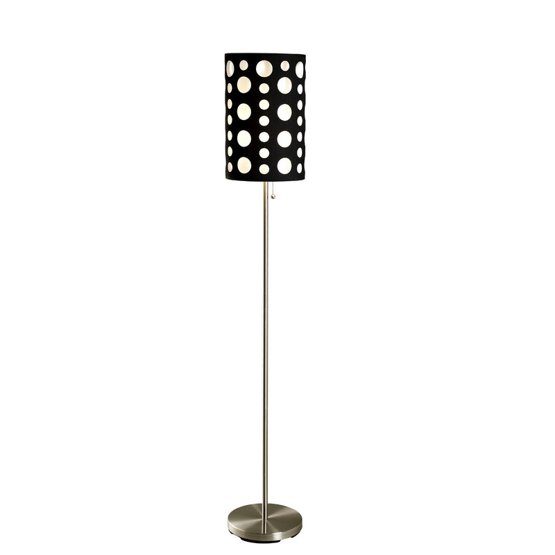 Home Outfitters 66" Steel Novelty Floor Lamp With Black And White Drum Shade