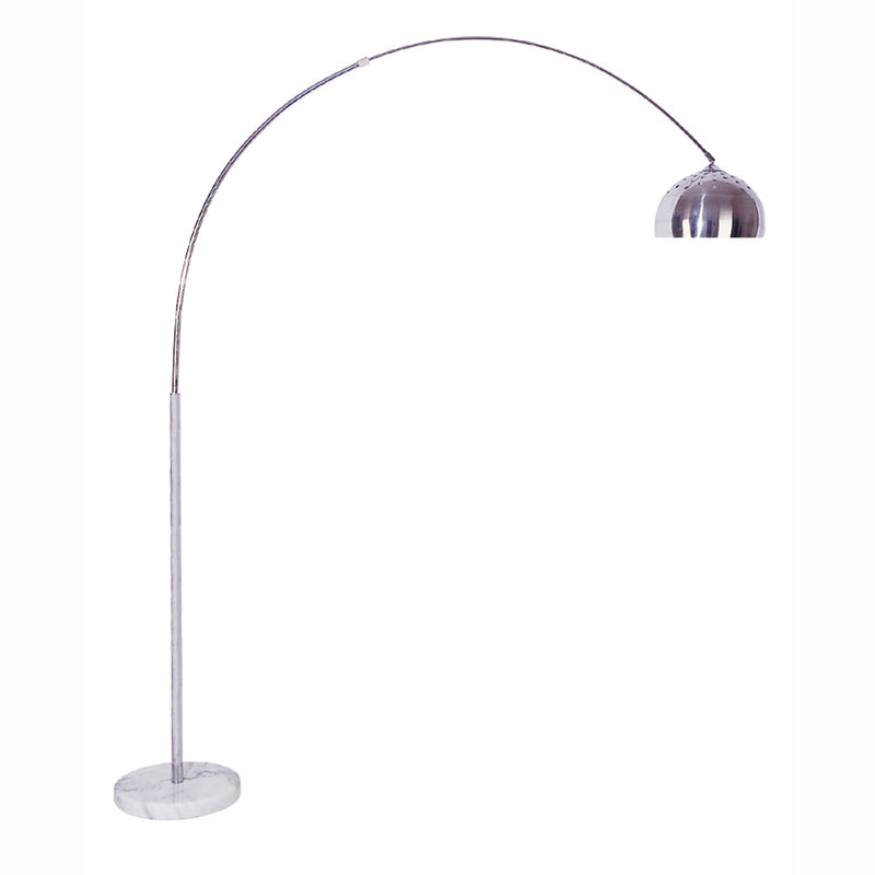 Home Outfitters Silver Metal Arched Floor Lamp