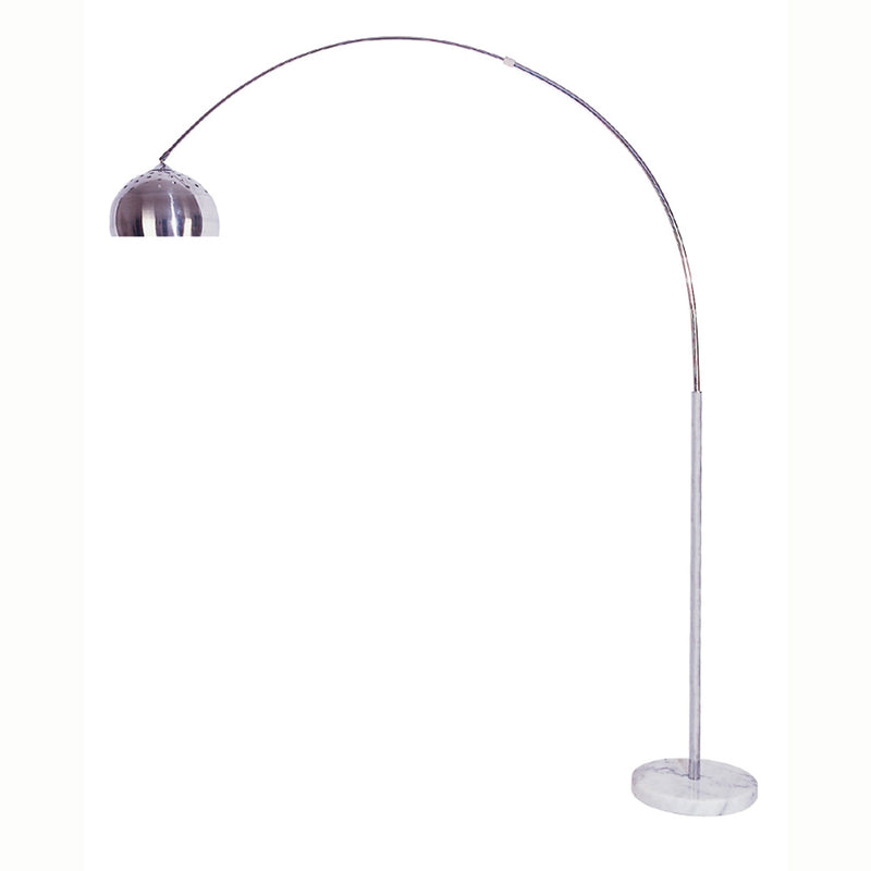 Home Outfitters Silver Metal Arched Floor Lamp