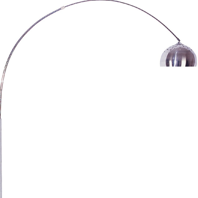 Home Outfitters Silver Metal Arched Floor Lamp