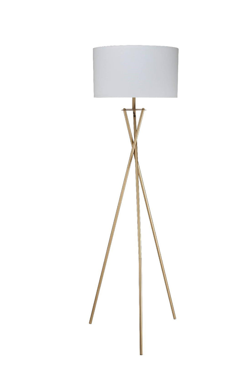 Home Outfitters Minimalist Gold Metal Floor Lamp