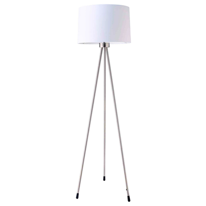 Home Outfitters 59" White Tripod Floor Lamp With White Drum Shade