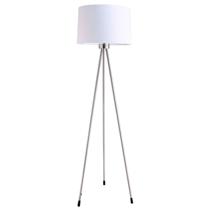 Home Outfitters 59" White Tripod Floor Lamp With White Drum Shade