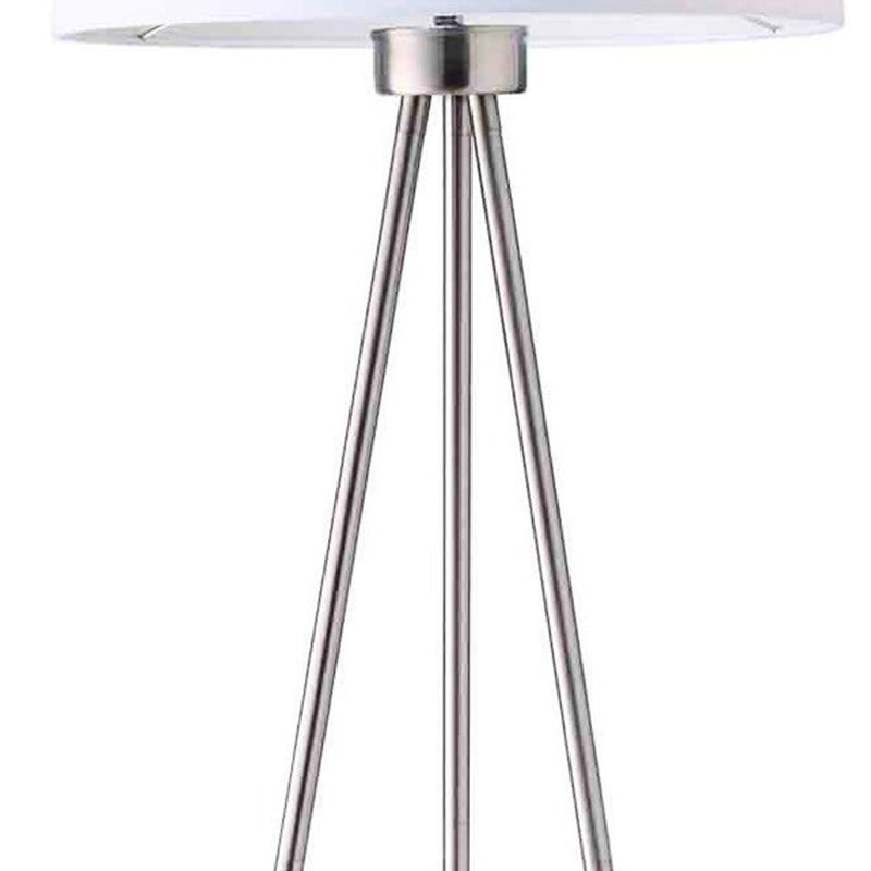 Home Outfitters 59" White Tripod Floor Lamp With White Drum Shade