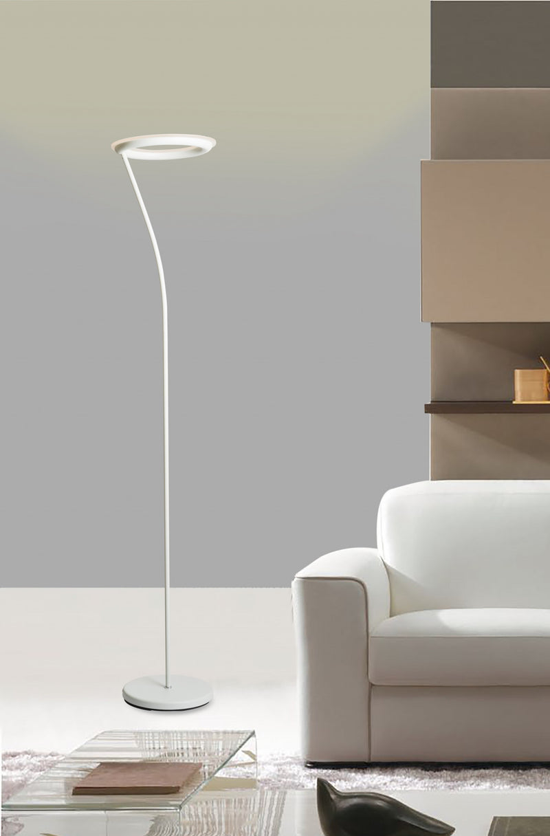 Home Outfitters 73" White LED Torchiere Floor Lamp